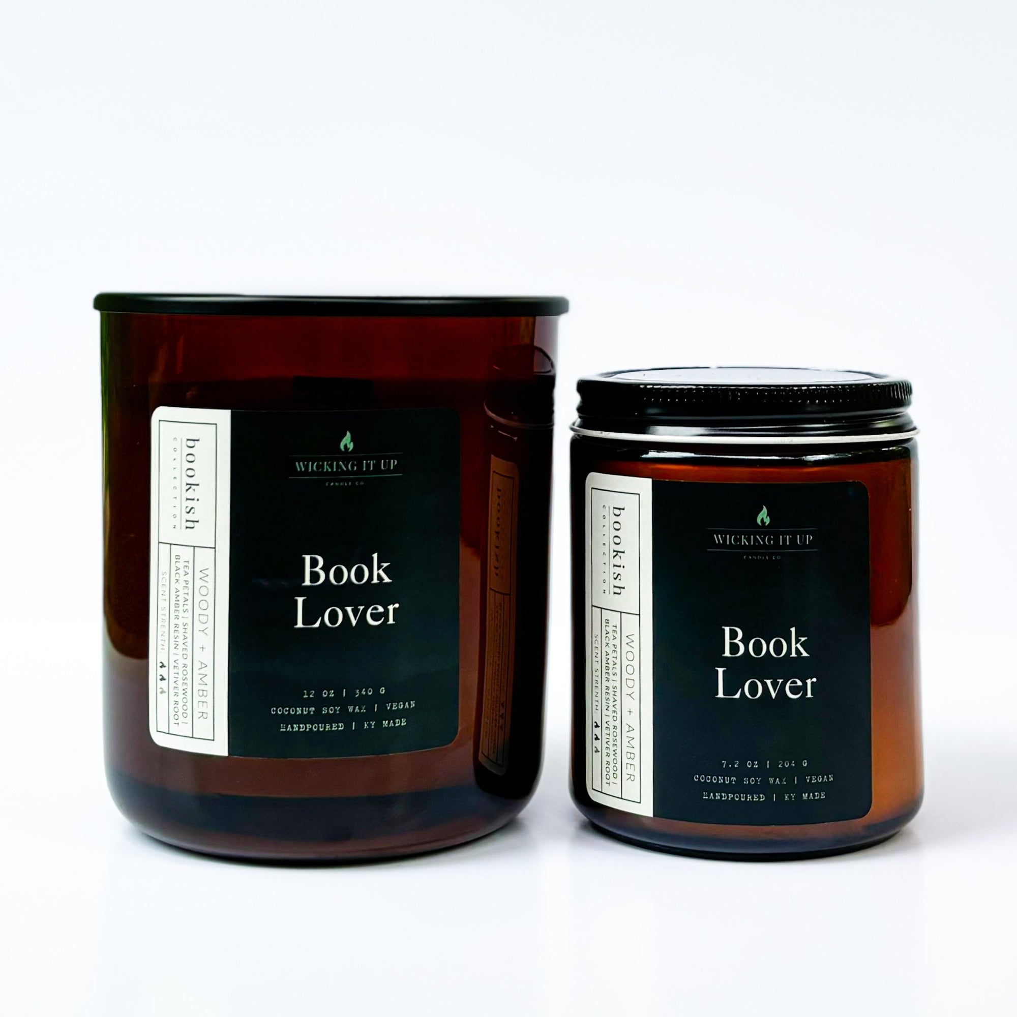 12oz and 7.2oz Book Lover Candles