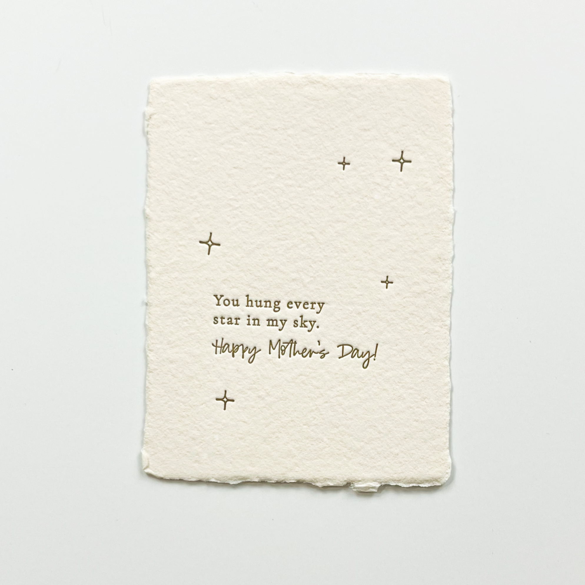 "You hung every star in my sky" Mother's Day Greeting Card